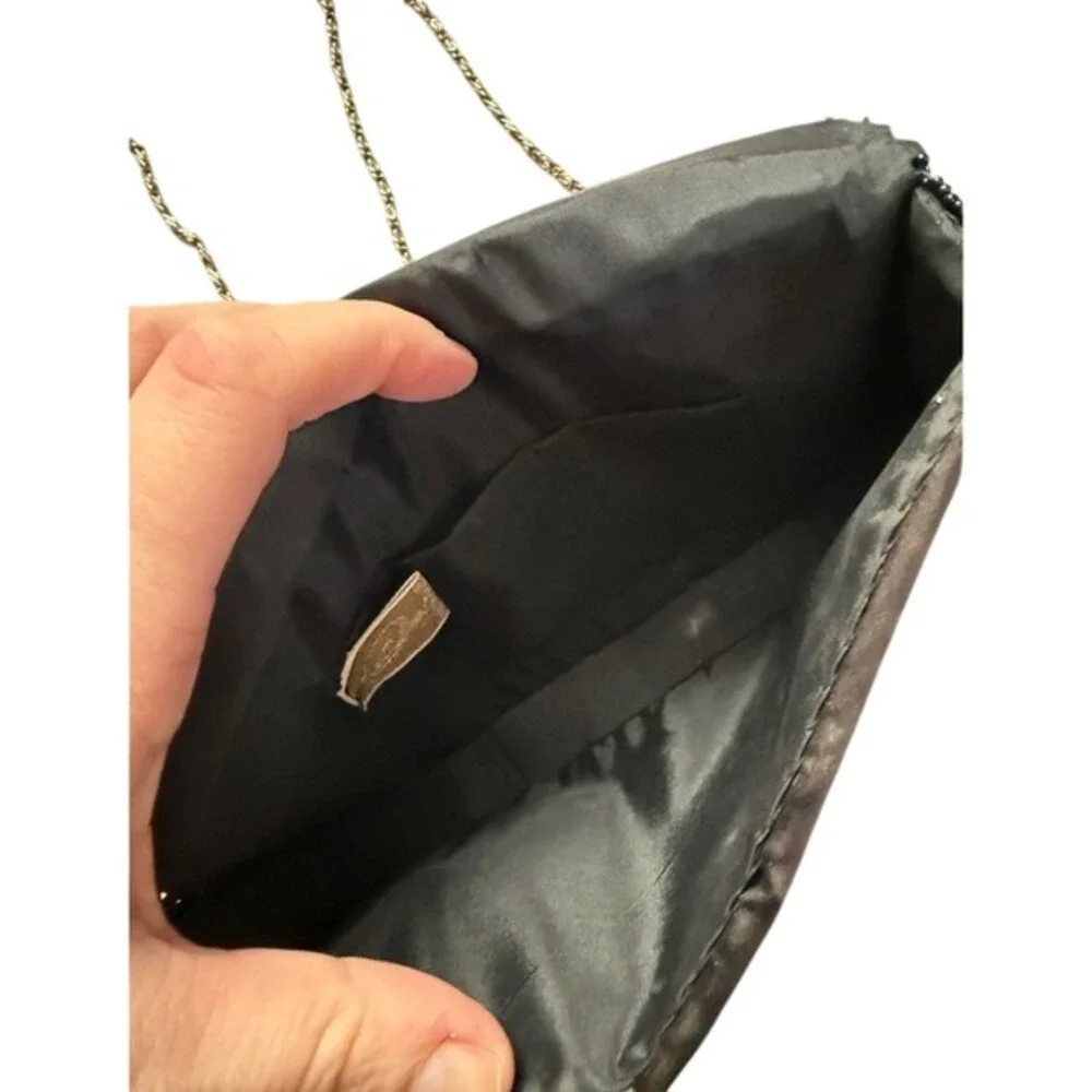 Urban‎ Outfitters Beaded Evening Bag - Black, Gold & Silver